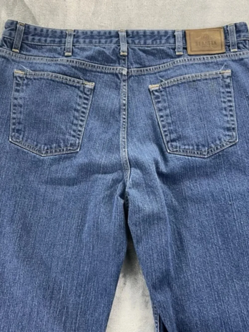 Beretta Jeans Mens 38x28 Straight Leg Made in USA Dark Wash Casual